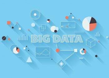 Flat design modern vector illustration concept of big data statistics and search analysis, complex process of advanced analytics of various data types, communication technology and large database research in different industry. Isolated on stylish colored background.